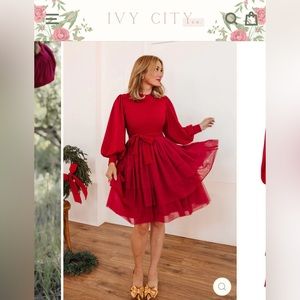 Brand new XL Ivy City co dress! “Short Corsette dress in red”